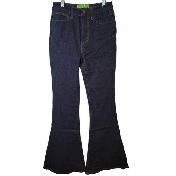 Free Peoples x Sandrine Rose Super Flare Jeans in Indigo, High Rise, Sz 26, NWT - Picture 6 of 15